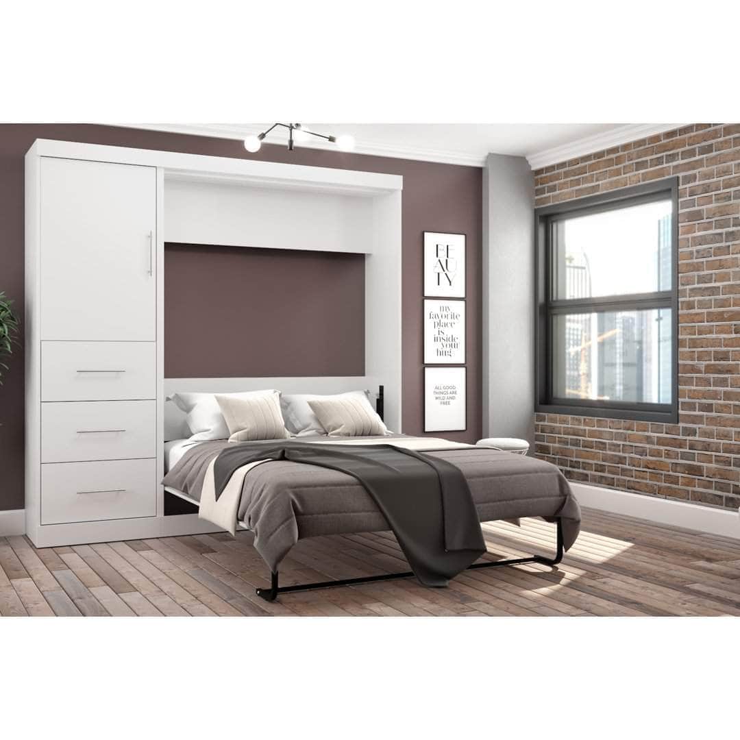 Modubox Nebula Full Murphy Wall Bed and Storage Unit with Drawers (84W), image 1