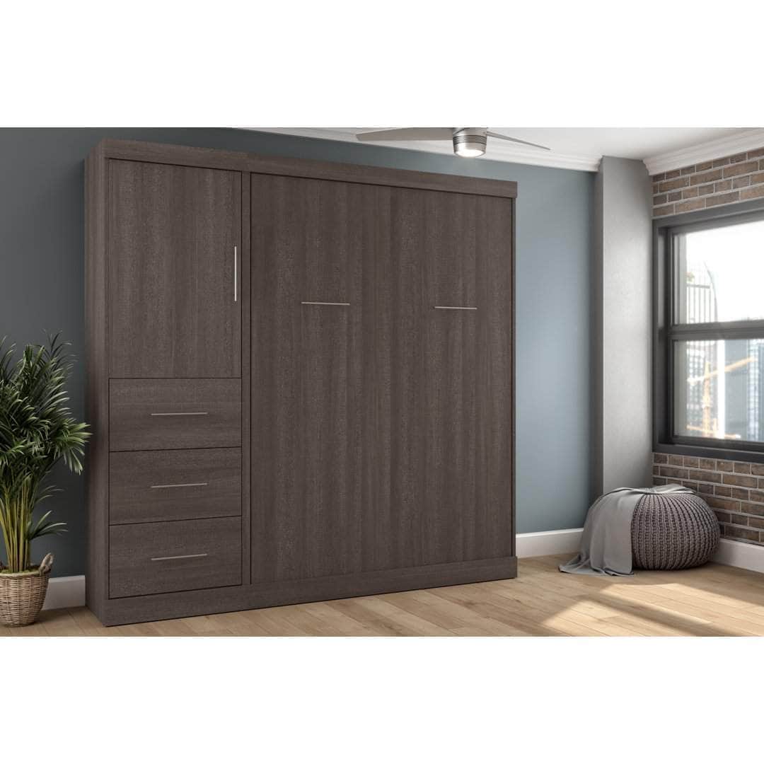 Modubox Nebula Full Murphy Wall Bed and Storage Unit with Drawers (84W), image 7