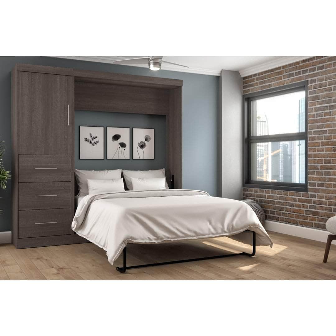 Modubox Nebula Full Murphy Wall Bed and Storage Unit with Drawers (84W), image 6