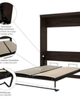 Modubox Nebula Queen Size Murphy Wall Pull Down Bed, image 7