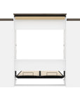 Modubox Orion 104"W Queen Murphy Wall Bed with 2 Narrow Shelving Units, image 11