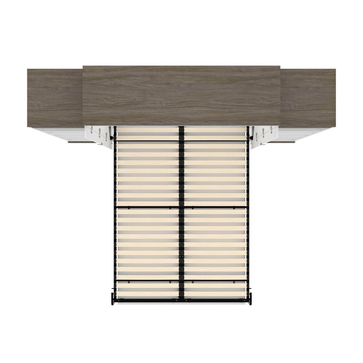 Modubox Orion 104"W Queen Murphy Wall Bed with 2 Narrow Shelving Units, image 12