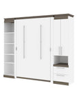 Modubox Orion 98"W Full Murphy Wall Bed with Narrow Storage Solutions, image 3