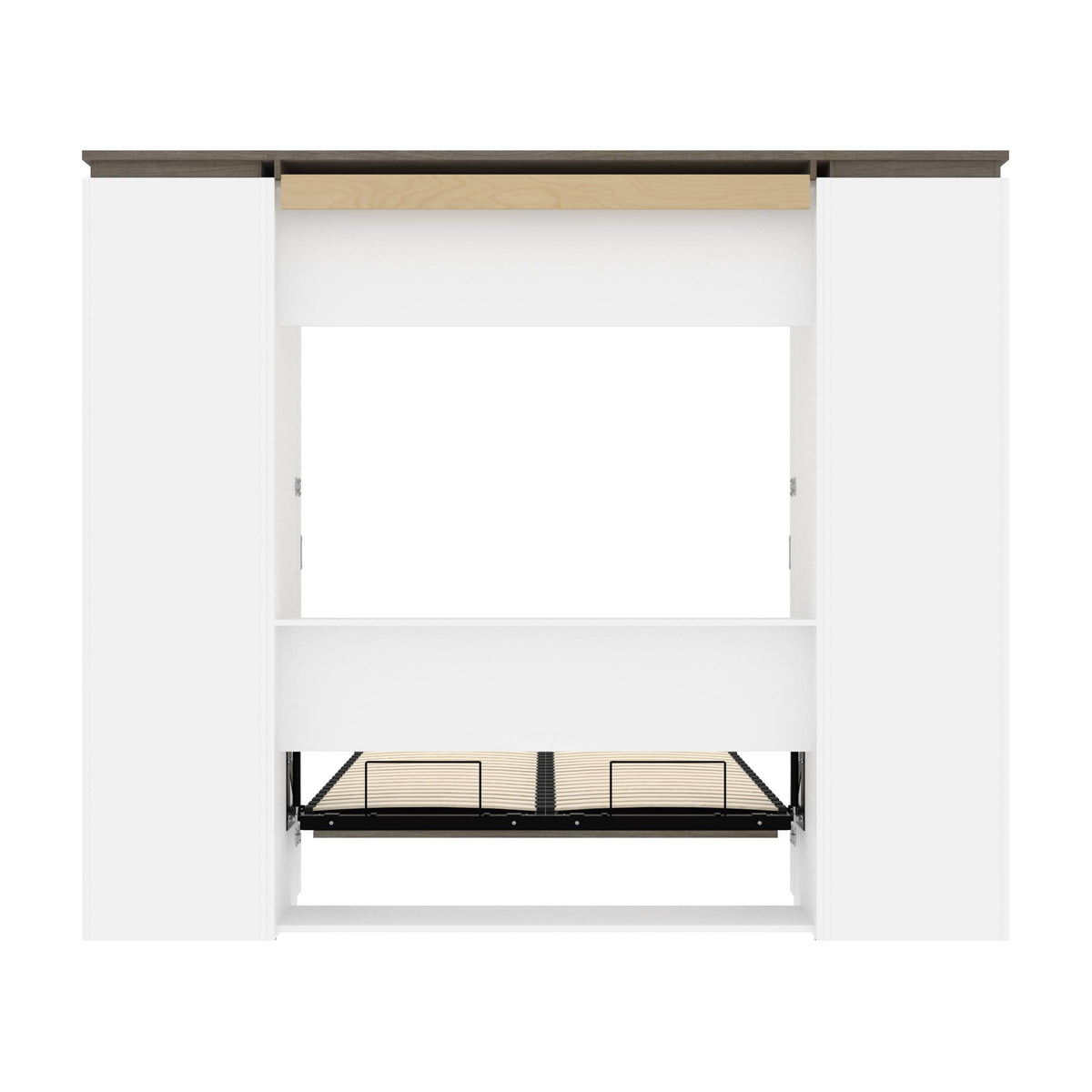 Modubox Orion 98"W Full Murphy Wall Bed with Narrow Storage Solutions, image 11