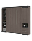 Modubox Orion 98"W Full Murphy Wall Bed with Narrow Storage Solutions, image 14