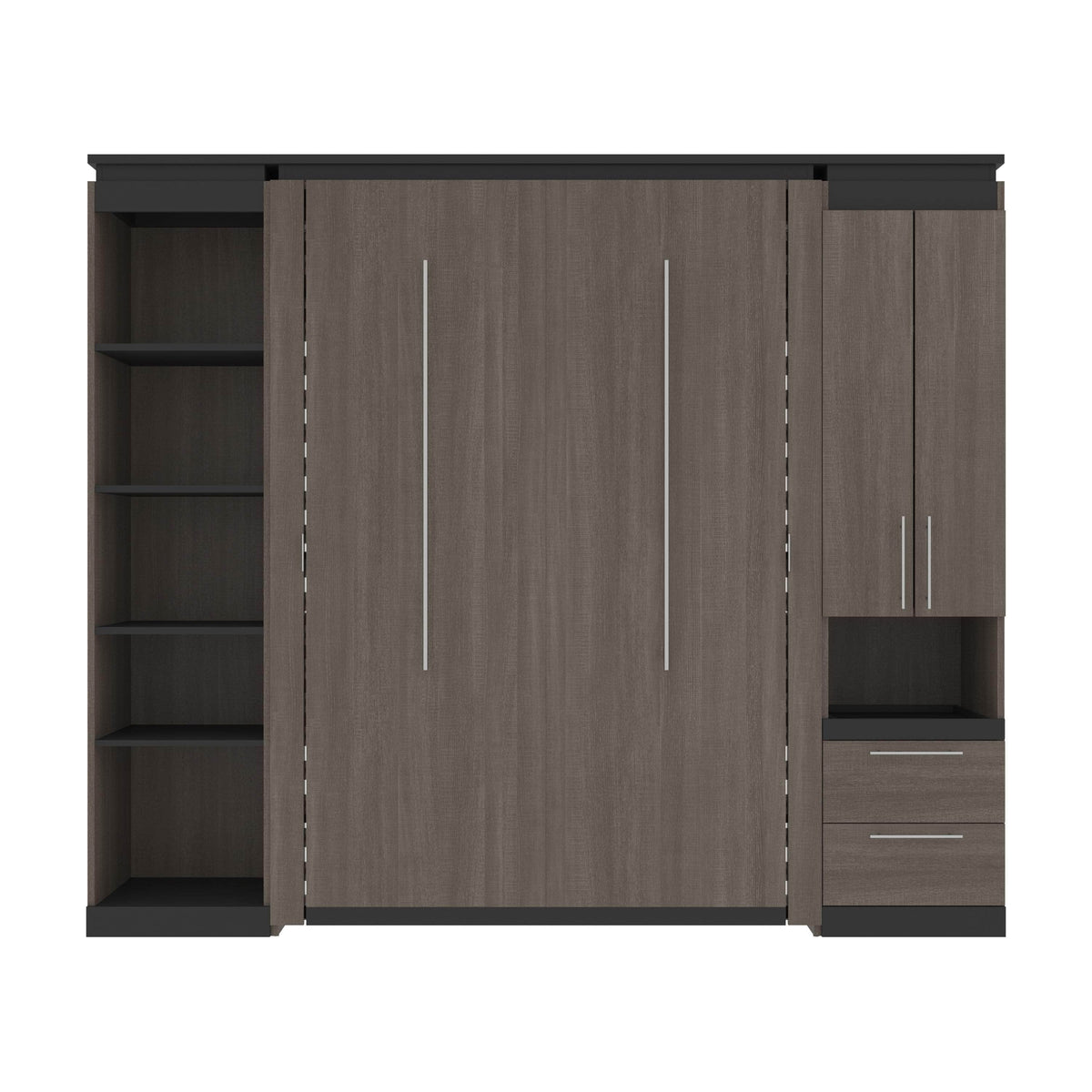 Modubox Orion 98"W Full Murphy Wall Bed with Narrow Storage Solutions, image 18