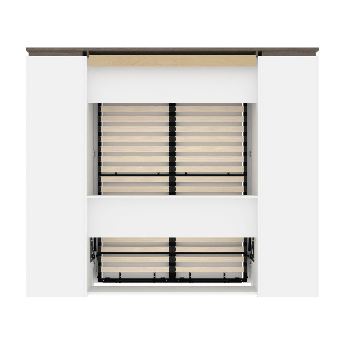 Modubox Orion 98"W Full Murphy Wall Bed with Narrow Storage Solutions, image 7