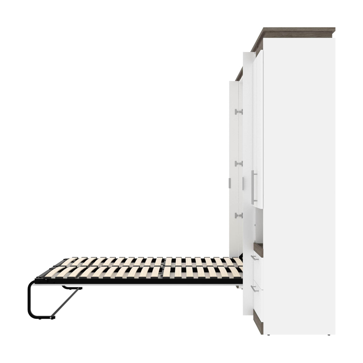 Modubox Orion 98"W Full Murphy Wall Bed with Narrow Storage Solutions, image 10