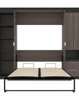 Modubox Orion 98"W Full Murphy Wall Bed with Narrow Storage Solutions, image 22