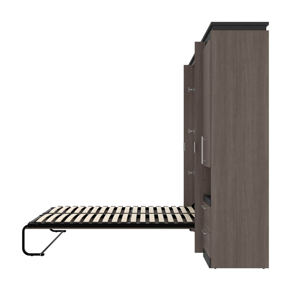Modubox Orion 98"W Full Murphy Wall Bed with Narrow Storage Solutions, image 24