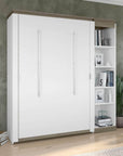 Modubox Orion Full Murphy Wall Bed with Narrow Shelving Unit, image 1