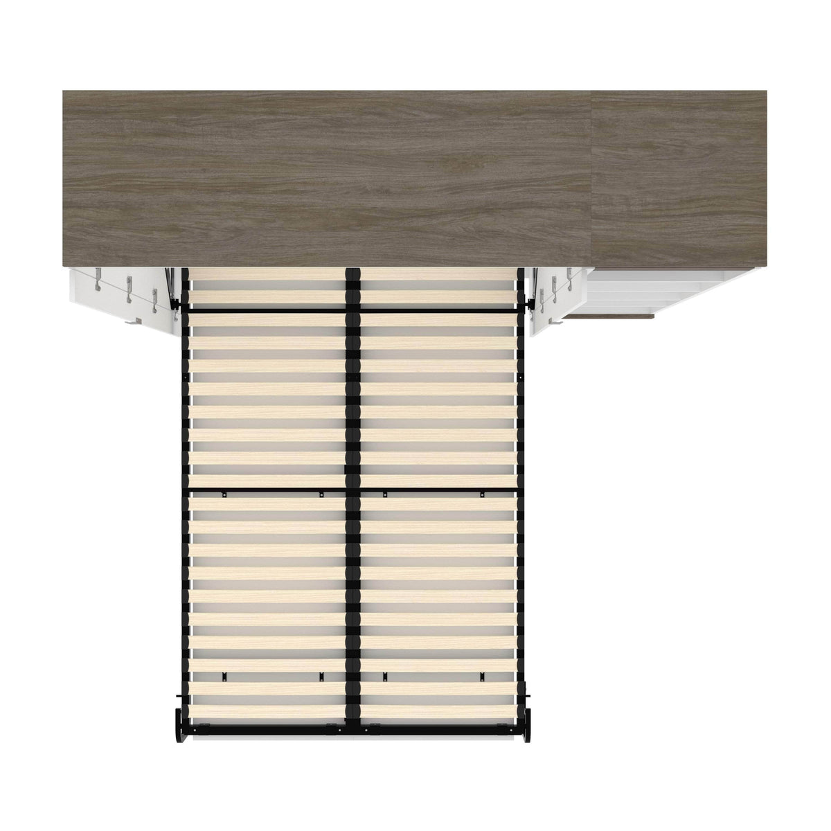 Modubox Orion Full Murphy Wall Bed with Narrow Shelving Unit, image 12