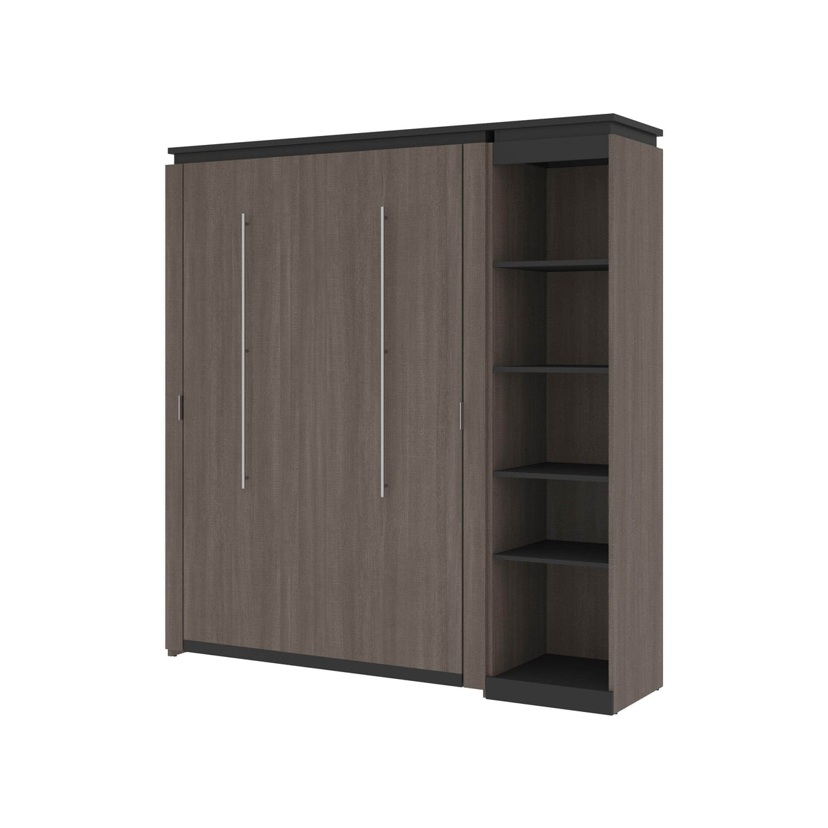 Modubox Orion Full Murphy Wall Bed with Narrow Shelving Unit, image 15