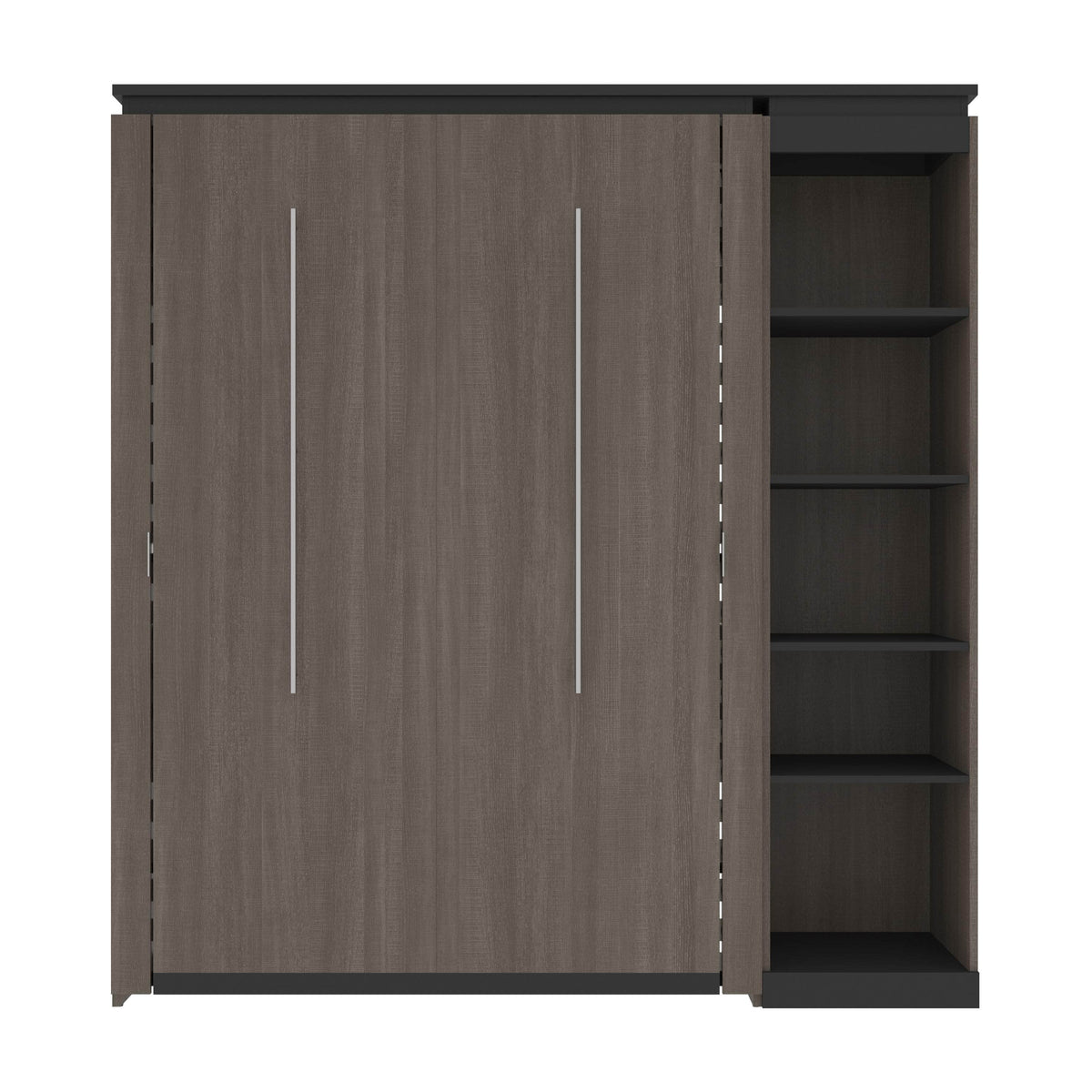 Modubox Orion Full Murphy Wall Bed with Narrow Shelving Unit, image 16