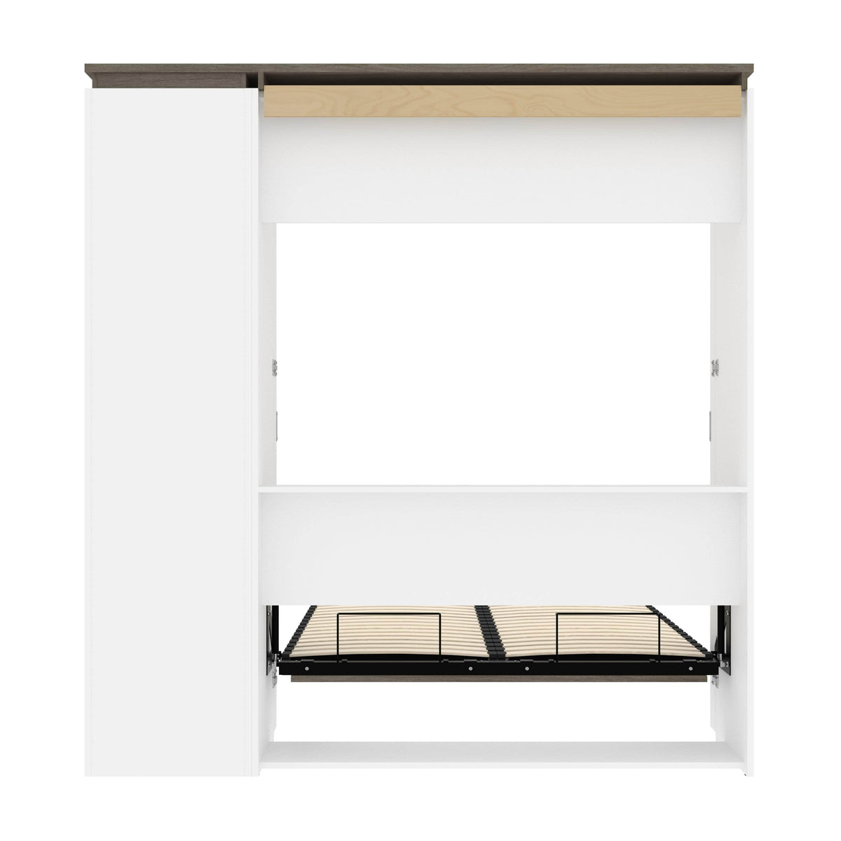 Modubox Orion Full Murphy Wall Bed with Narrow Shelving Unit, image 10
