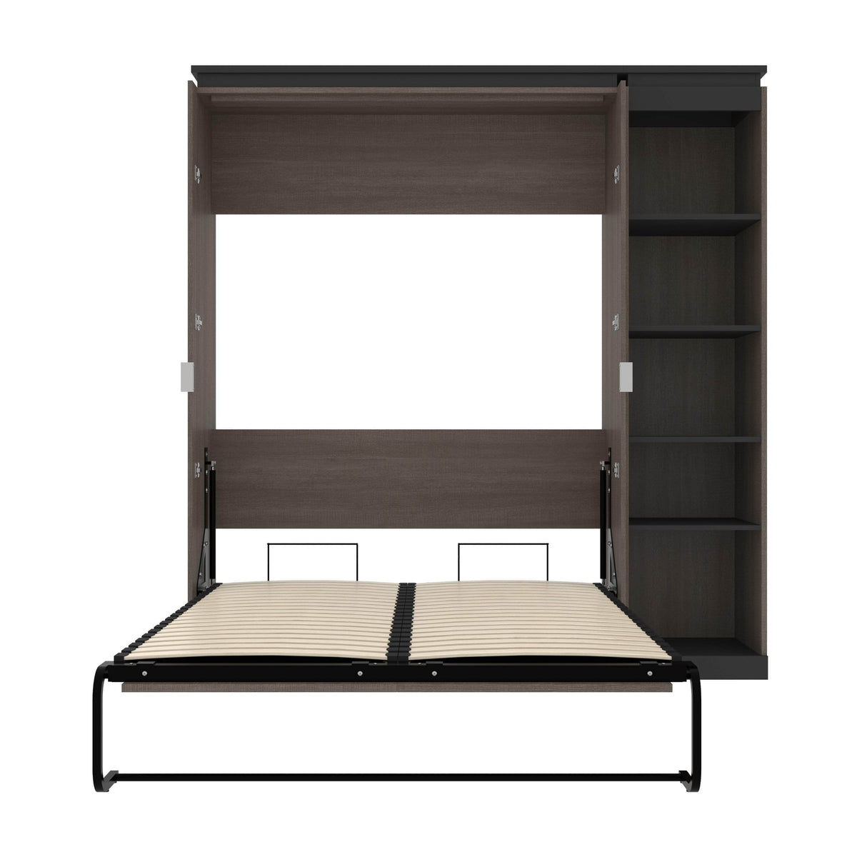 Modubox Orion Full Murphy Wall Bed with Narrow Shelving Unit, image 22