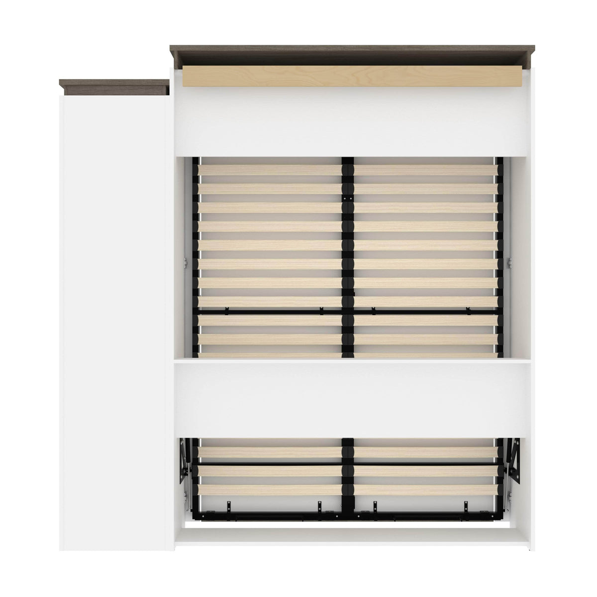 Modubox Orion Queen Murphy Wall Bed with Narrow Shelving Unit, image 5