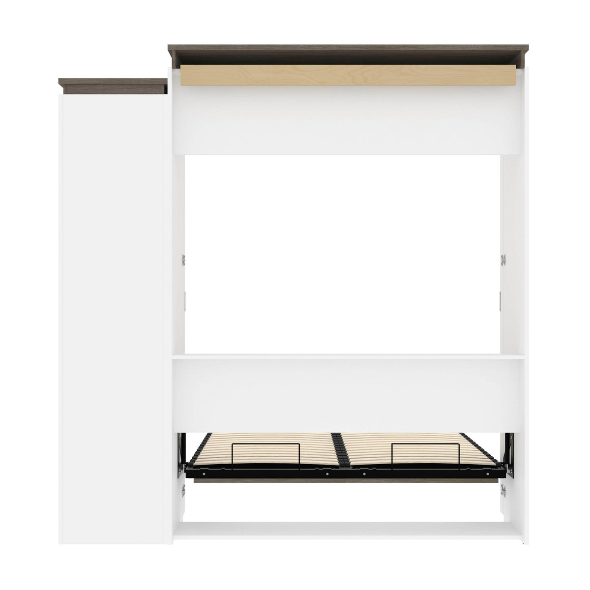 Modubox Orion Queen Murphy Wall Bed with Narrow Shelving Unit, image 11