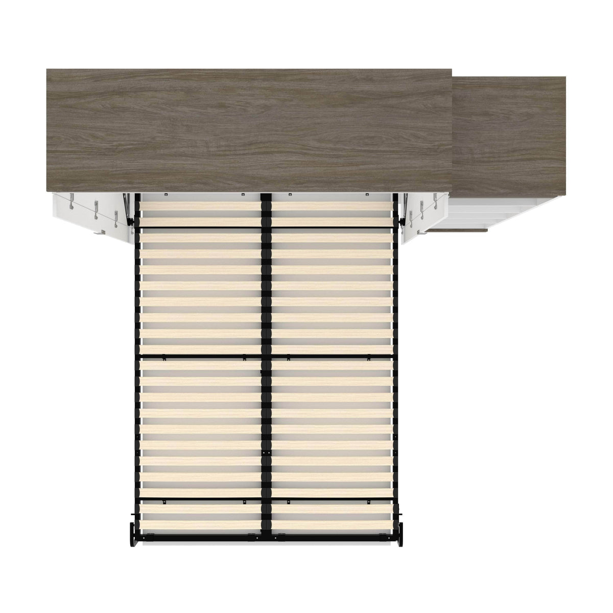 Modubox Orion Queen Murphy Wall Bed with Narrow Shelving Unit, image 12