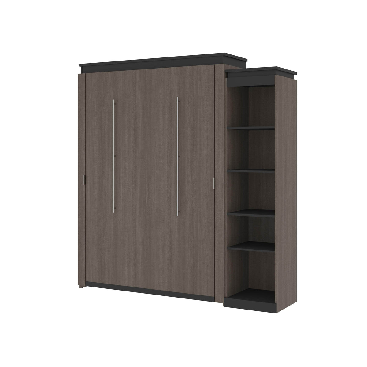 Modubox Orion Queen Murphy Wall Bed with Narrow Shelving Unit, image 15
