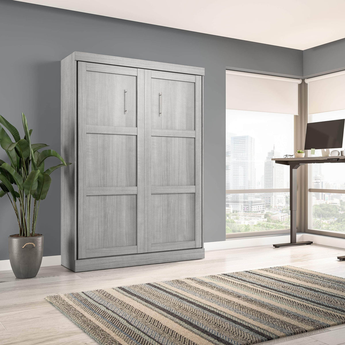 Modubox Pur Full Size Murphy Wall Bed, image 76