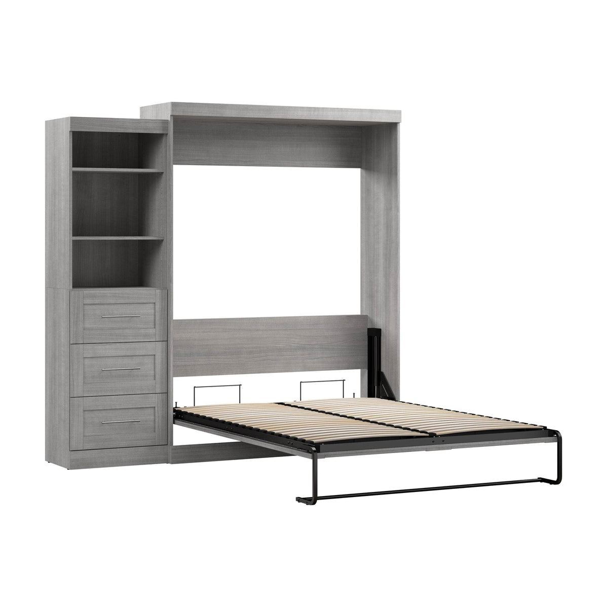 Modubox Pur Queen Murphy Wall Bed and Storage Unit with Drawers (90W), image 46