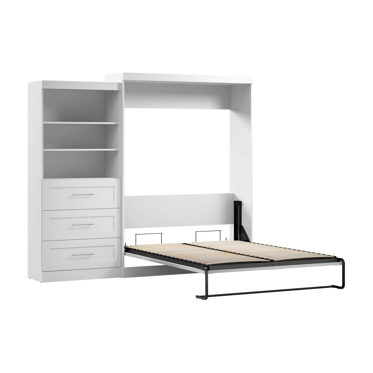 Modubox Pur 101" Queen Size Murphy Wall Bed with Storage Unit, image 8