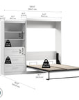 Modubox Pur 101" Queen Size Murphy Wall Bed with Storage Unit, image 10