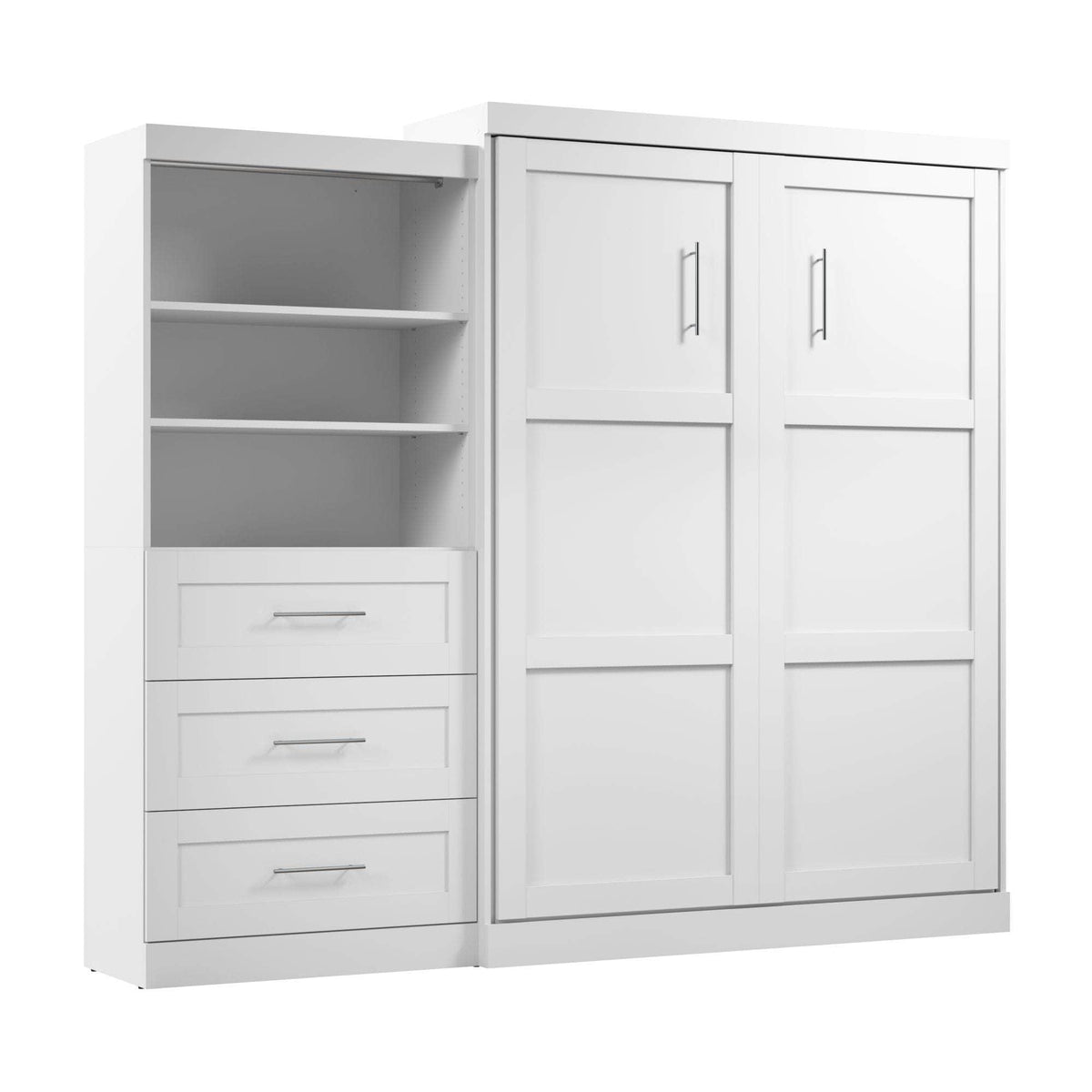 Modubox Pur 101" Queen Size Murphy Wall Bed with Storage Unit, image 7
