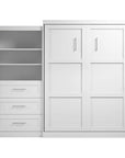 Modubox Pur 101" Queen Size Murphy Wall Bed with Storage Unit, image 6