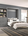 Modubox Pur 101" Queen Size Murphy Wall Bed with Storage Unit, image 33