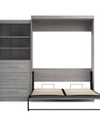 Modubox Pur 101" Queen Size Murphy Wall Bed with Storage Unit, image 37