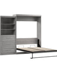 Modubox Pur 101" Queen Size Murphy Wall Bed with Storage Unit, image 39