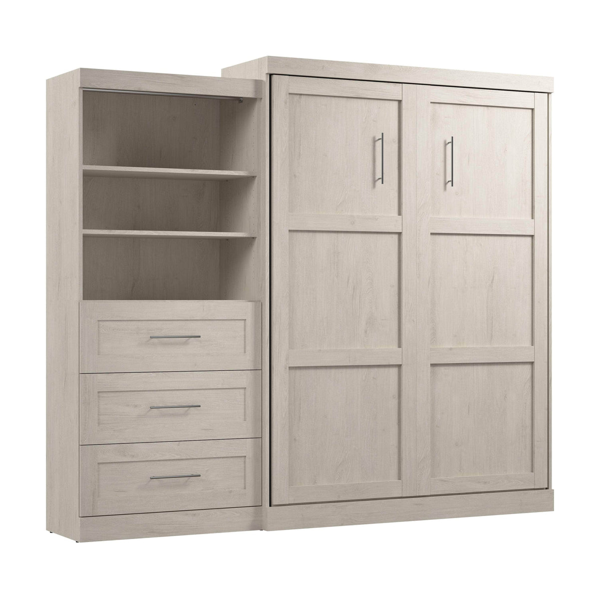Modubox Pur 101" Queen Size Murphy Wall Bed with Storage Unit, image 50