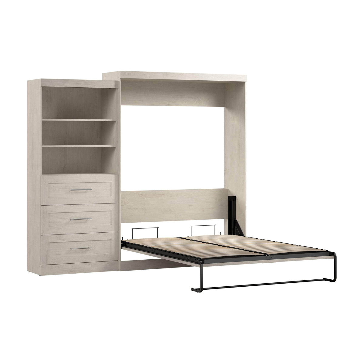 Modubox Pur 101" Queen Size Murphy Wall Bed with Storage Unit, image 49
