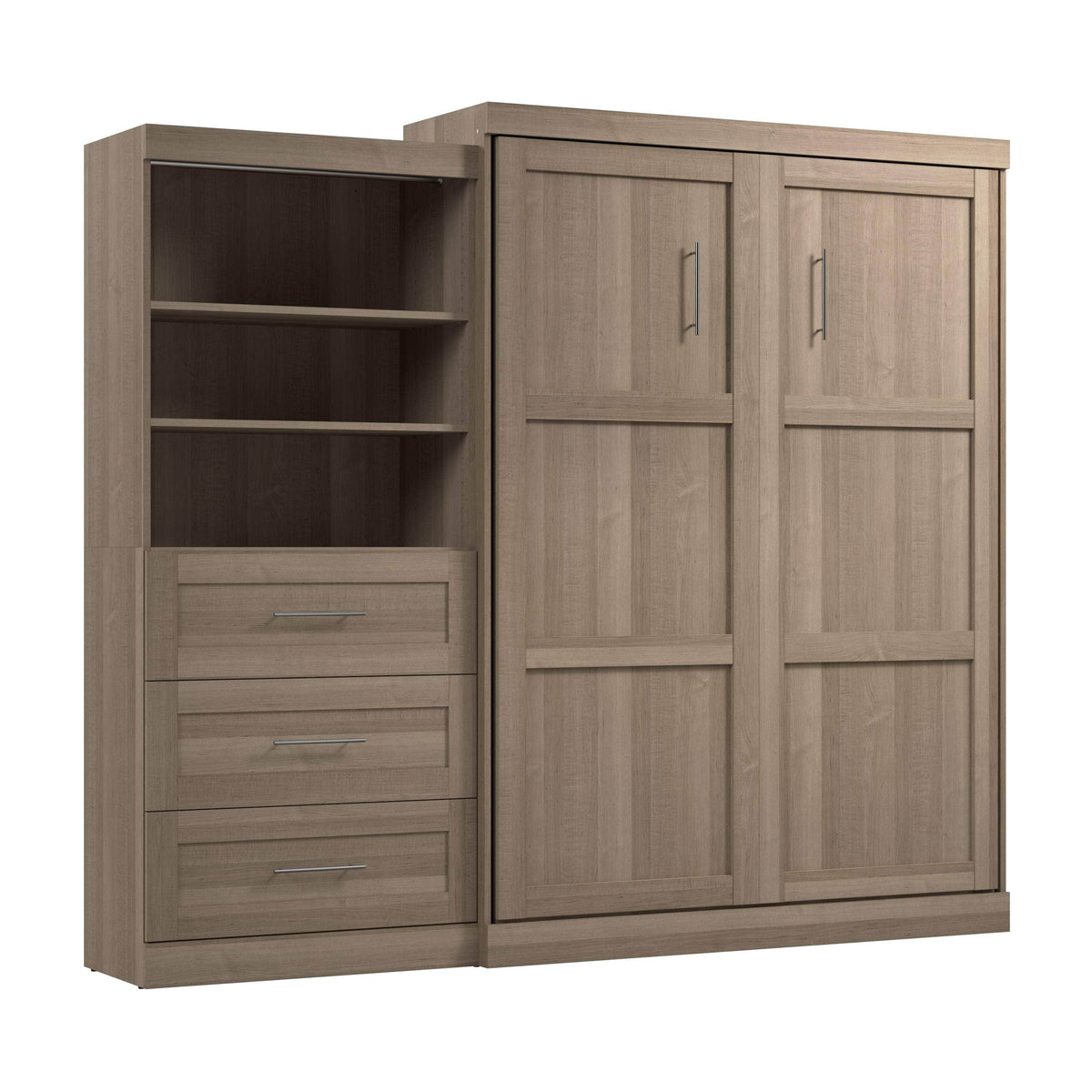 Modubox Pur 101" Queen Size Murphy Wall Bed with Storage Unit, image 62