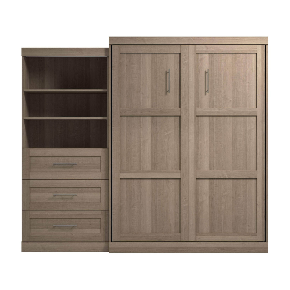 Modubox Pur 101" Queen Size Murphy Wall Bed with Storage Unit, image 60