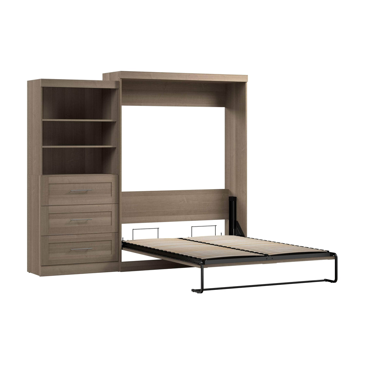 Modubox Pur 101" Queen Size Murphy Wall Bed with Storage Unit, image 61