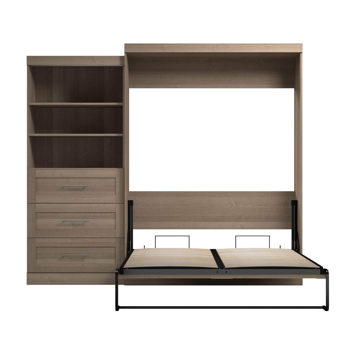 Modubox Pur 101" Queen Size Murphy Wall Bed with Storage Unit, image 64