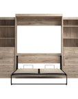 Modubox Pur 115" Queen Size Murphy Wall Bed with 2 Storage Units, image 25