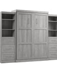 Modubox Pur 115" Queen Size Murphy Wall Bed with 2 Storage Units, image 35