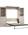 Modubox Pur 115" Queen Size Murphy Wall Bed with 2 Storage Units, image 49