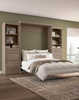 Modubox Pur 115" Queen Size Murphy Wall Bed with 2 Storage Units, image 57