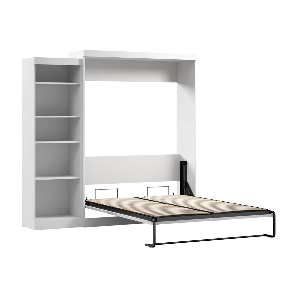 Modubox Pur 90" Queen Size Murphy Wall Bed with Storage Unit, image 5