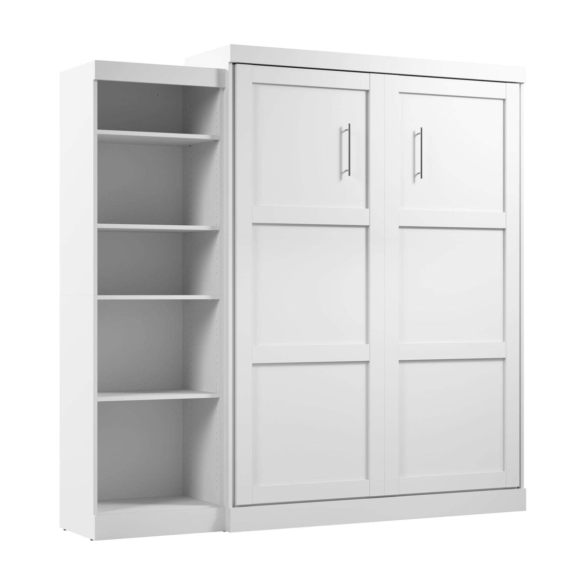 Modubox Pur 90" Queen Size Murphy Wall Bed with Storage Unit, image 7