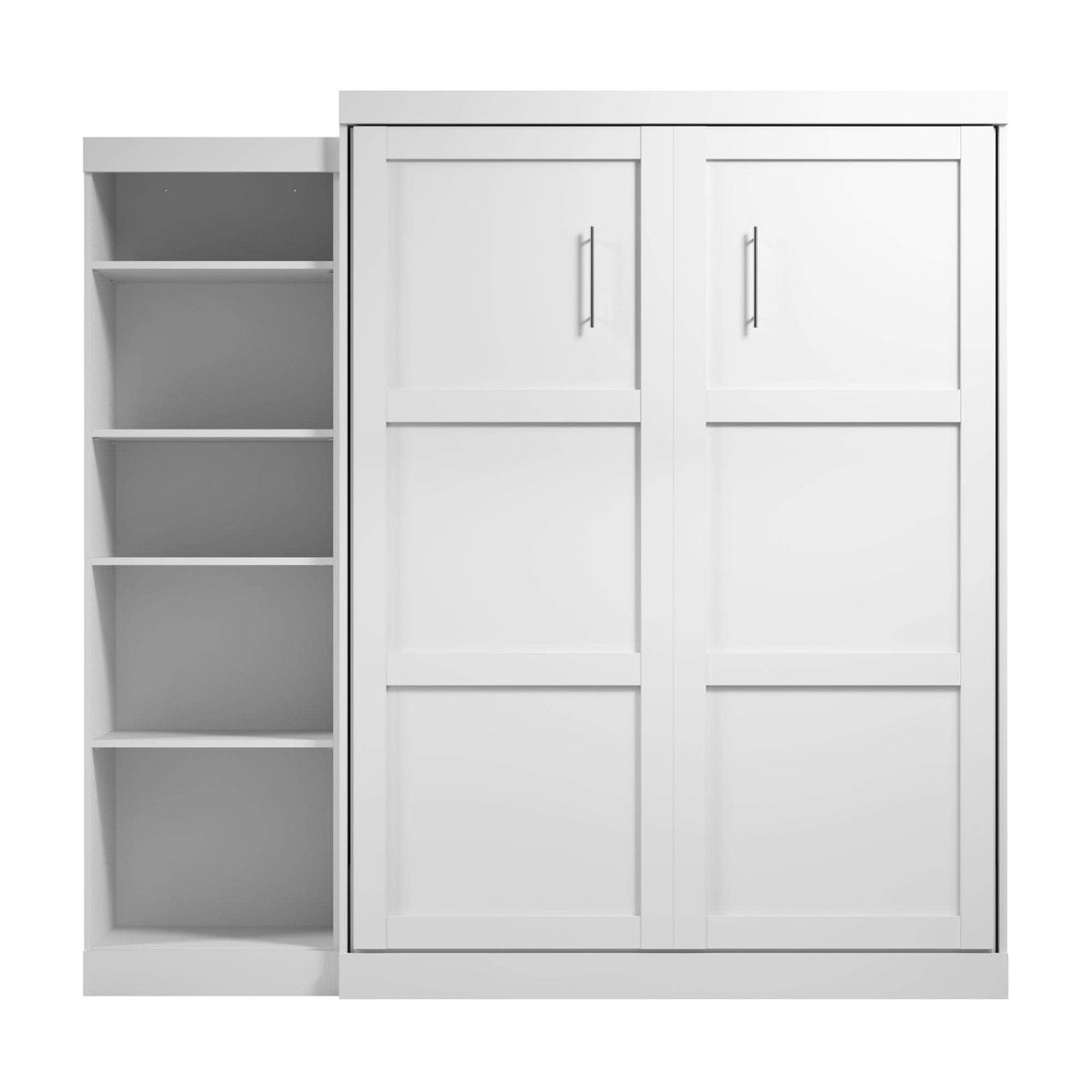 Modubox Pur 90" Queen Size Murphy Wall Bed with Storage Unit, image 8