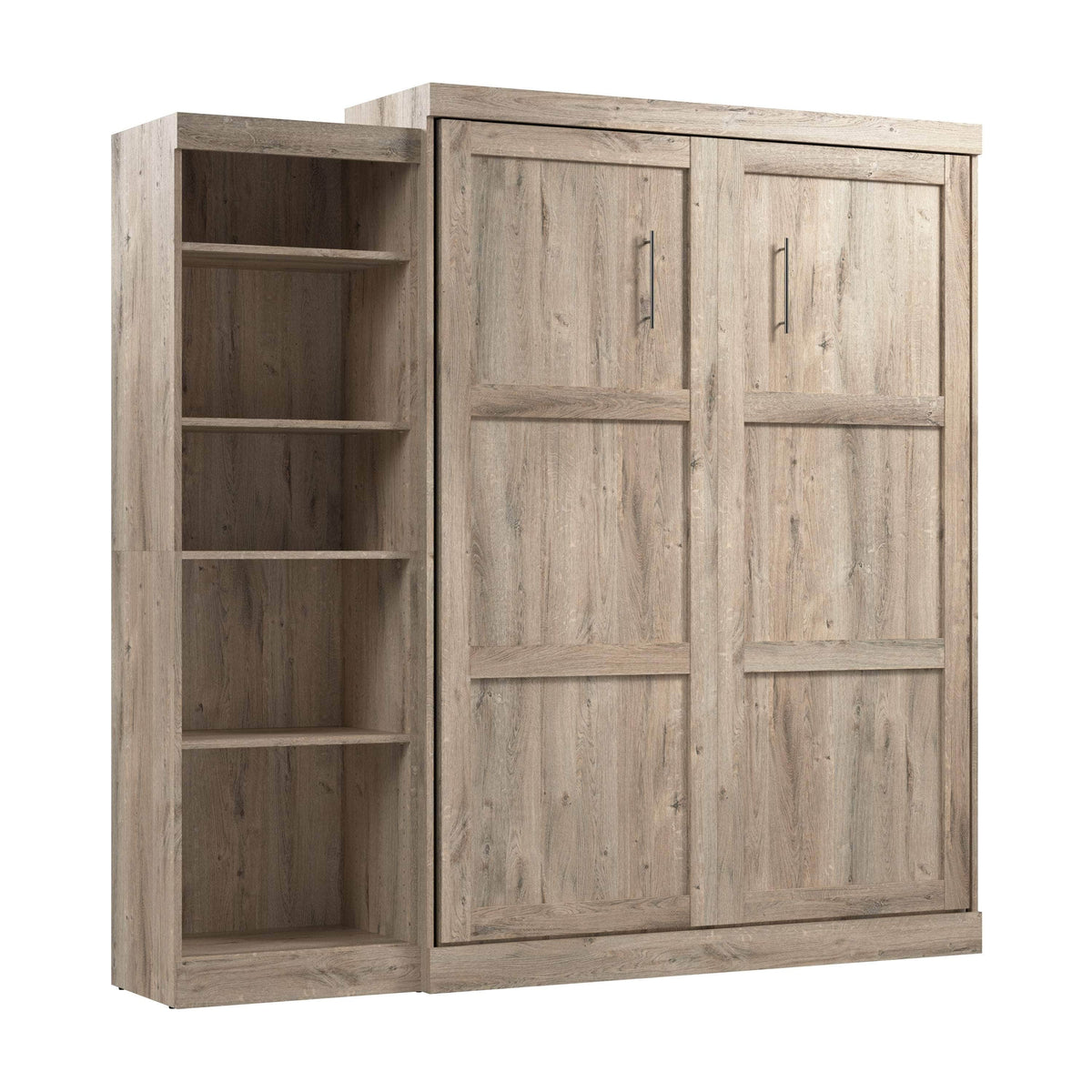 Modubox Pur 90" Queen Size Murphy Wall Bed with Storage Unit, image 22