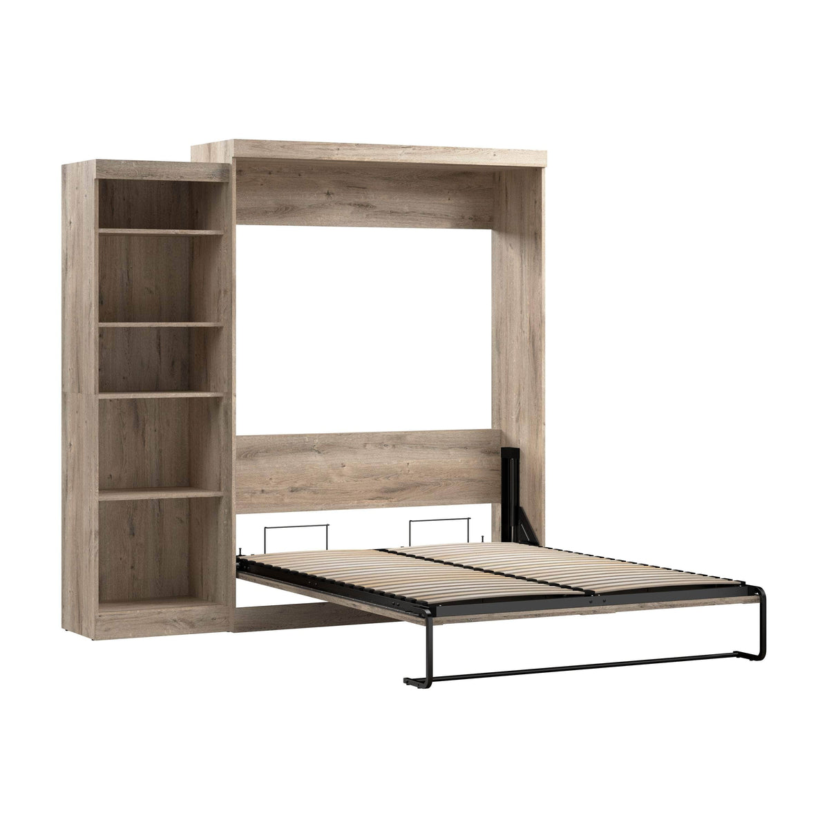 Modubox Pur 90" Queen Size Murphy Wall Bed with Storage Unit, image 24