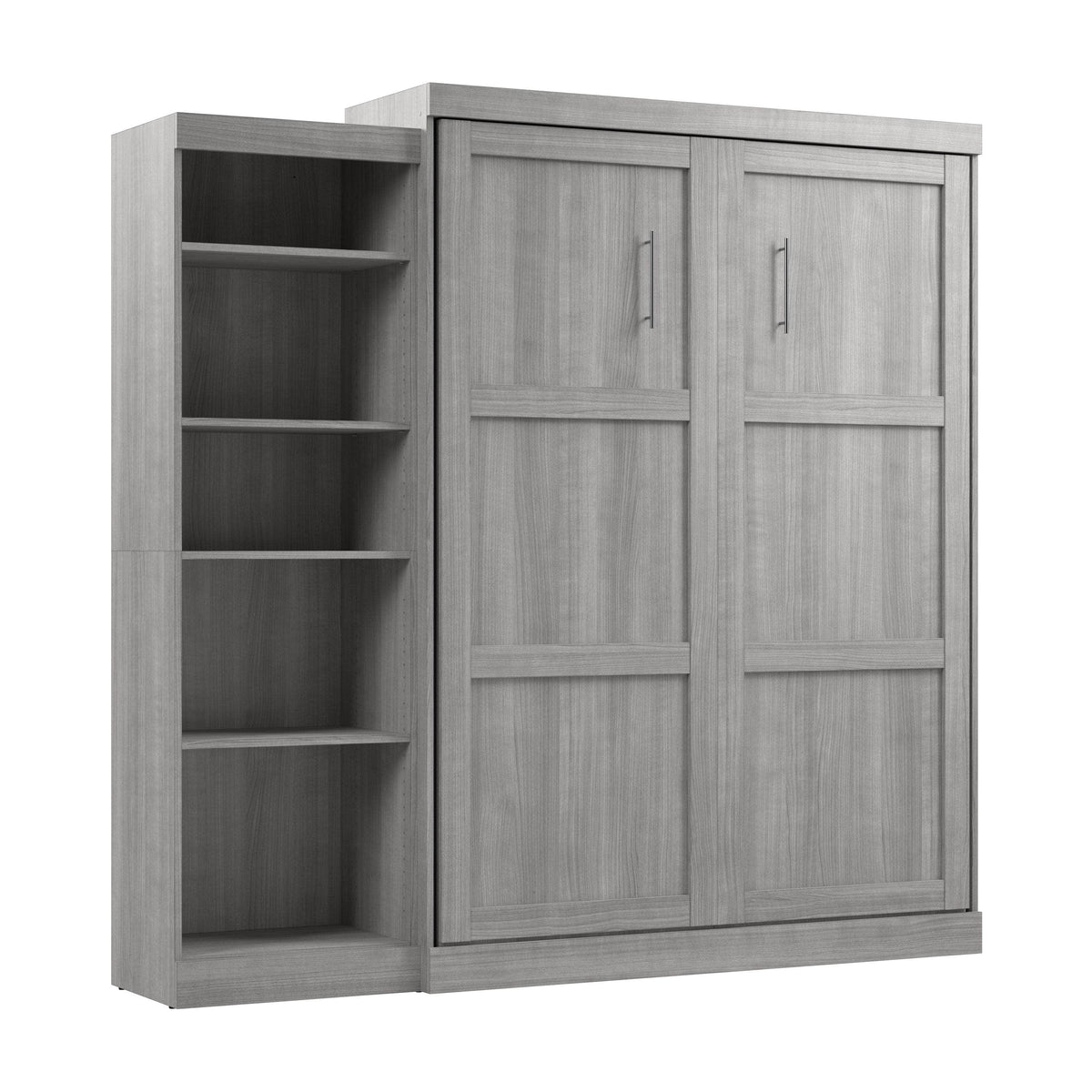 Modubox Pur 90" Queen Size Murphy Wall Bed with Storage Unit, image 35