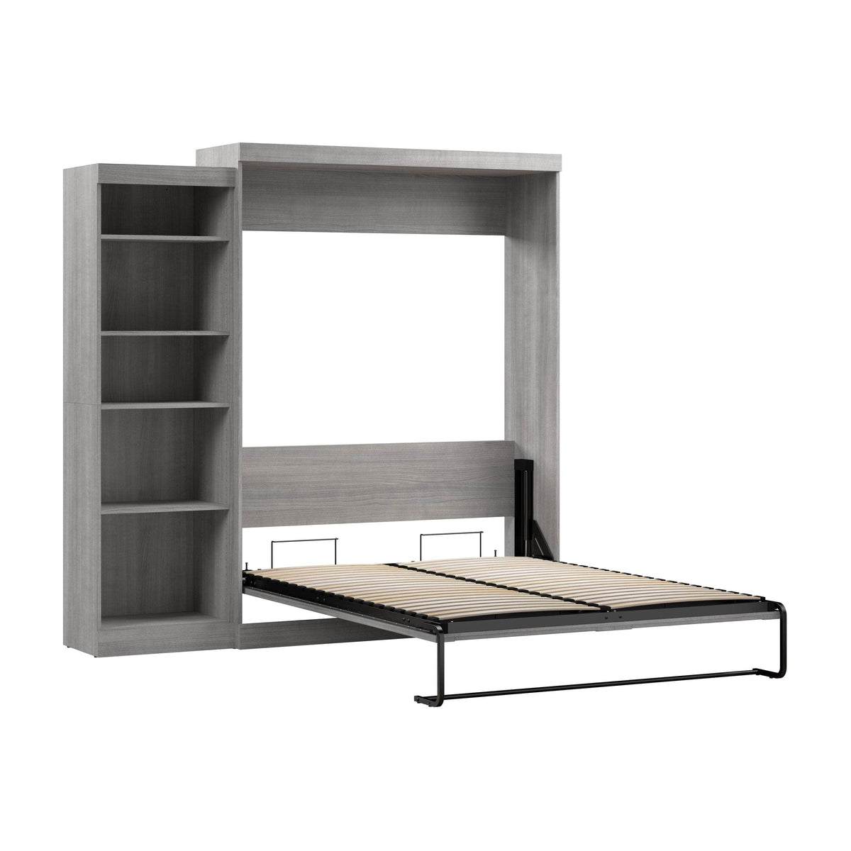 Modubox Pur 90" Queen Size Murphy Wall Bed with Storage Unit, image 37